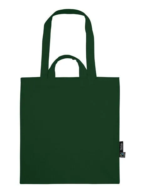 Neutral Neutral Baumwolltasche Einkaufstasche Shopper Kurze und Lange Henkel, Bottle green (grün), – Produktbild 2 von 2