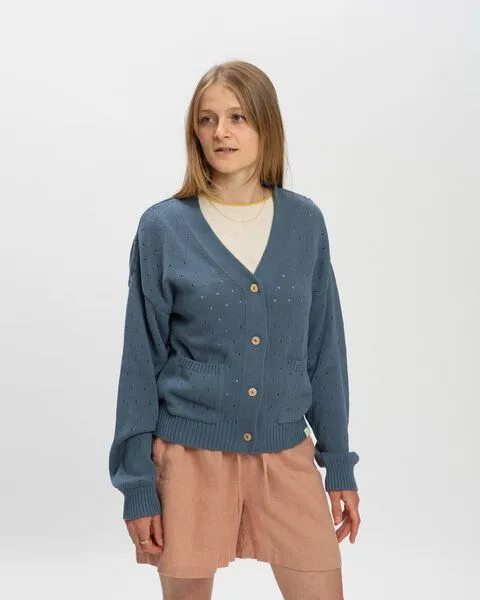 MATONA Matona Strickjacke aus Baumwolle für Frauen / Spring Cardigan, Seal blue, – Produktbild 1 von 4