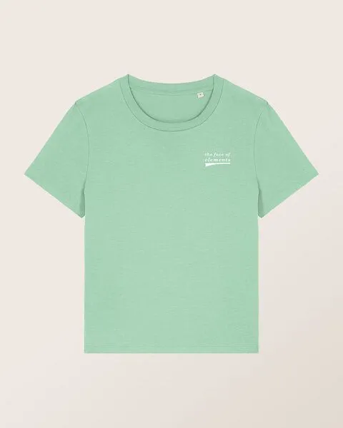 THE FACE OF ELEMENTS The Face of Elements Statement - Regular Fit T-Shirt aus Bio-Baumwolle, Iced mint (grün), – Produktbild 1 von 3