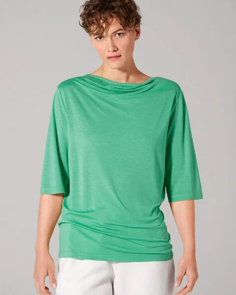 HempAge HempAge Wasserfallshirt 100% Lyocell (auf Hanf-Basis), Miami (grün), – Produktbild 1 von 4