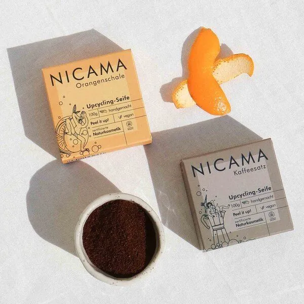 NICAMA NICAMAᵘᵖ Upcycling-Seifenset Peelingeffekt plus Magnetseifenhalter – Produktbild 2 von 3