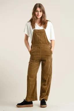 KOMODO KOMODO Damen vegan Latzhose Leni Cord Olive – Produktbild 1 von 1