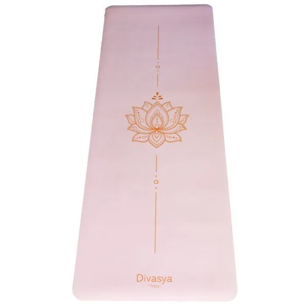 Divasya Divasya Yogamatte Naturkautschuk | rutschfester japanischer Grip | 6 Farben | Gurt & Hülle, Pink pastell, – Produktbild 1 von 4
