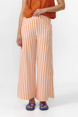 SUITE13LAB SUITE13LAB Damen vegan Hose Palau Streifen Orange – Produktbild 1 von 1