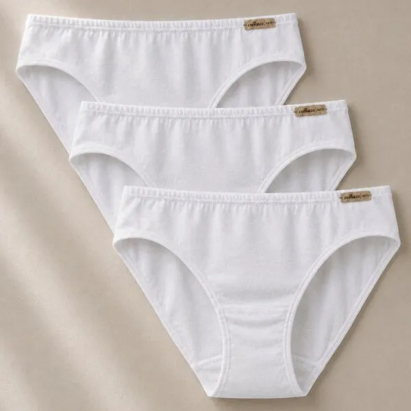 comazo|earth comazo|earth Fairtrade Jazz-Pants, 3er Pack | GOTS zertifiziert, Weiß, – Produktbild 2 von 4