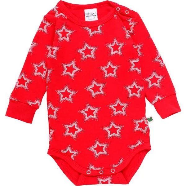Fred's World by Green Cotton Fred's World by Green Cotton Body mit Sternen, Rot, – Produktbild 1 von 2