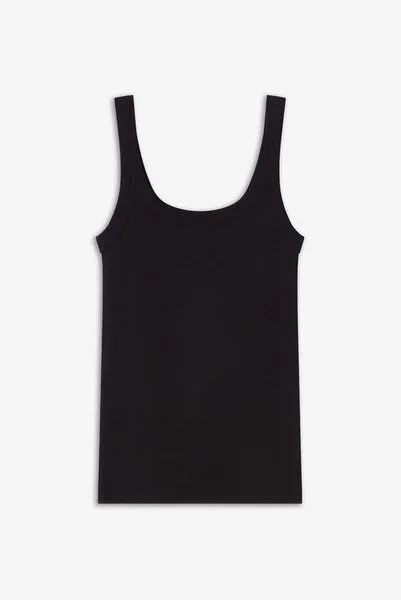 Bread & Boxers Bread & Boxers Top Modell: Singlet Ribbed GOTS, Schwarz, – Produktbild 4 von 4