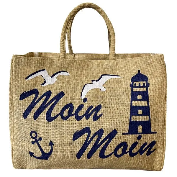 Domelo Domelo große Jute Einkaufskorb, Vegane Einkaufstasche nachhaltige Handtasche/ Shopper – Produktbild 7 von 8