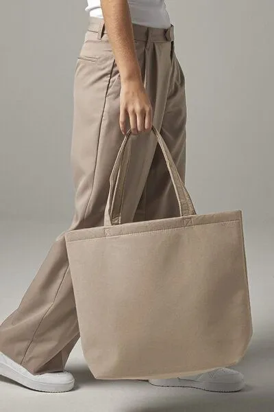 BagBase BagBase Filz Shopper Umhängetasche aus recyceltem Polyester, Sand, – Produktbild 3 von 4