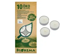 BIOKEMA BIOKEMA Klimaneutrale Bio-Teelichter mit Hülle 10er Schachtel – Produktbild 1 von 1