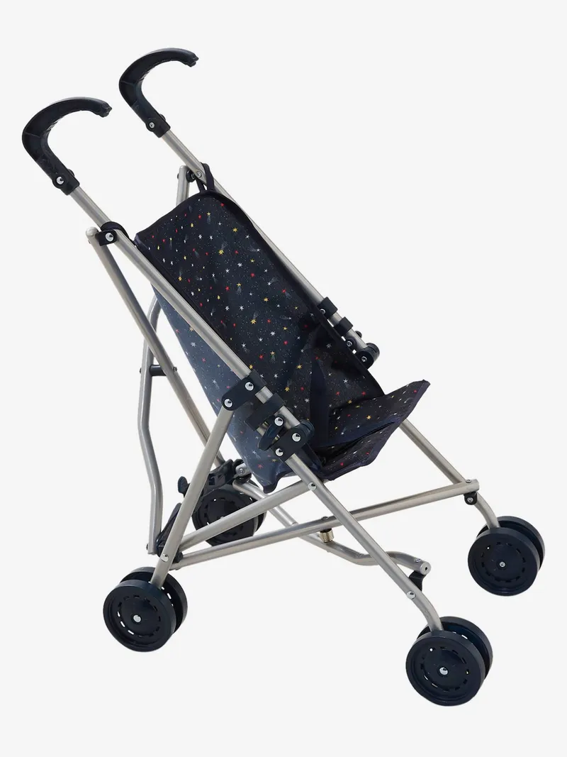 Vertbaudet Puppen-Buggy, Nachtblau/kometen, – Produktbild 2 von 4
