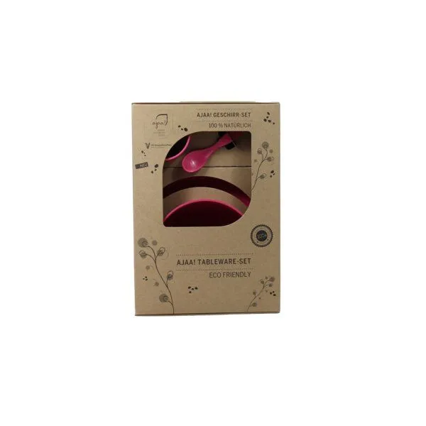 ajaa ajaa! Geschirr-Set 4-teilig, Pink, – Produktbild 1 von 4