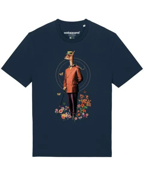 watapparel watapparel T-Shirt Unisex Fancy Llama, French navy, – Produktbild 1 von 3