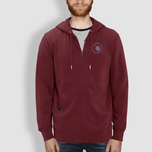 little kiwi little kiwi Herren Hoodie, Burgundy (rot), – Produktbild 1 von 3