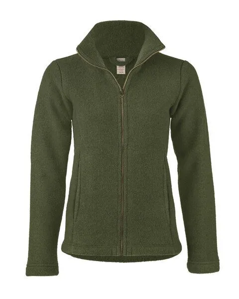 Engel Engel Damen Fleece-Jacke mit Reißverschluss Schurwolle, Schilf-melange, – Produktbild 1 von 4