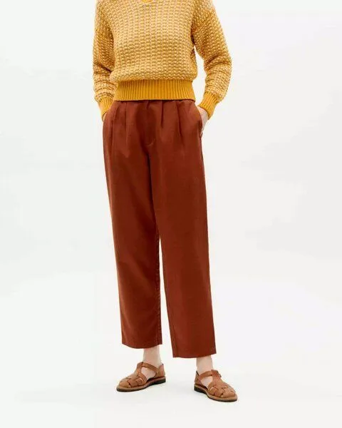 thinking mu thinking mu Bundfaltenhose - Hemp Rina - aus Bio-Baumwolle, Toasted (braun), – Produktbild 2 von 4