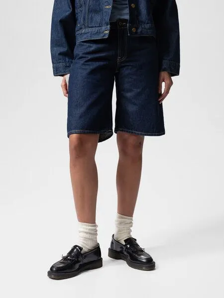 Nudie Jeans Nudie Jeans Jeans-Shorts Meja Rinse Dark Blue – Produktbild 3 von 4