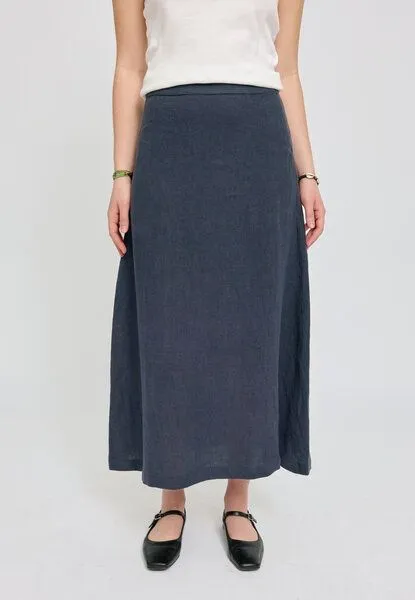 Mazine Mazine Rock - Linen Midi - aus 100% Leinen, Ink blue (blau), – Produktbild 2 von 4