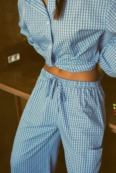 Nénés Nénés Hose Diana, Blaue karos, – Produktbild 4 von 4