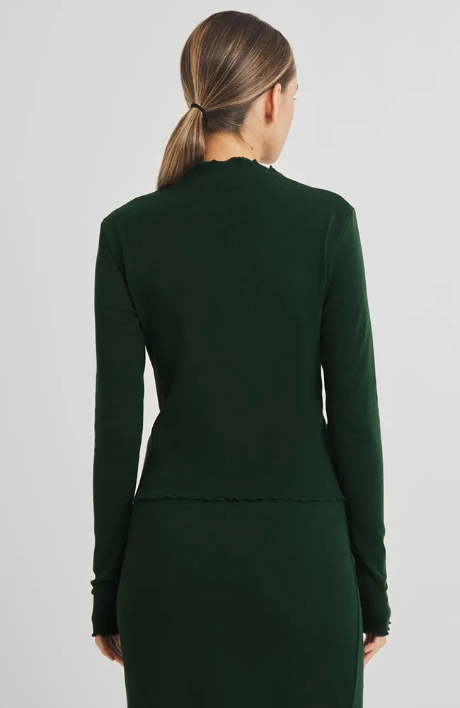 Dedicated DEDICATED Damen vegan Top Ryd Rib Dunkelgrün, Dunkelgrün, – Produktbild 1 von 2