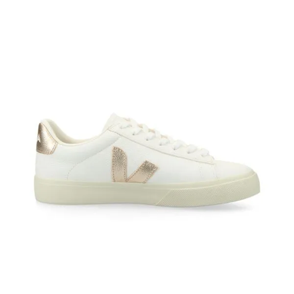 Veja Veja Sneaker Unisex - Campo Chromefree Leather, Extra white/platine(weiß), – Produktbild 3 von 4