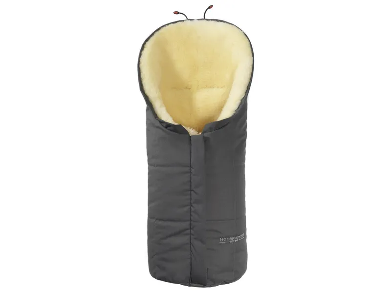 Hofbrucker Hofbrucker Fußsack Kinderwagen Lammfell Eskimo Maße 80 x 35 x 10 cm, Grau, – Produktbild 2 von 4