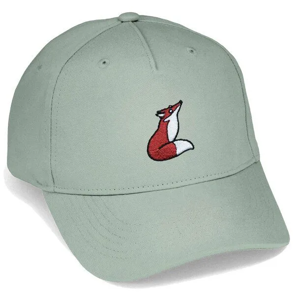 LIGARTI Bestickte Cap – Valentina der Fuchs – LIGARTI Tiermanufaktur, Mintgrun, – Produktbild 1 von 4