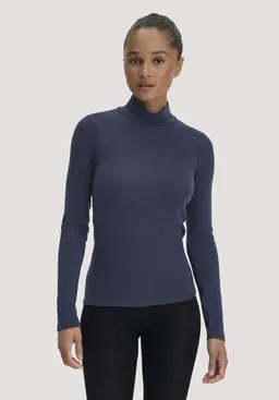 hessnatur hessnatur Rollkragen-Longsleeve Fitted aus Schurwolle und Seide – Produktbild 1 von 1
