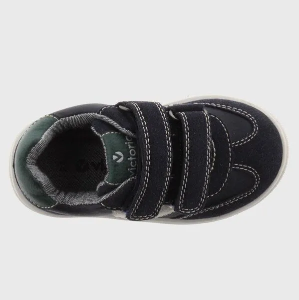 Victoria Victoria vegane Kinder-Klett-Sneaker – Puzzle Vegan Straps, Marino (blau), – Produktbild 4 von 4