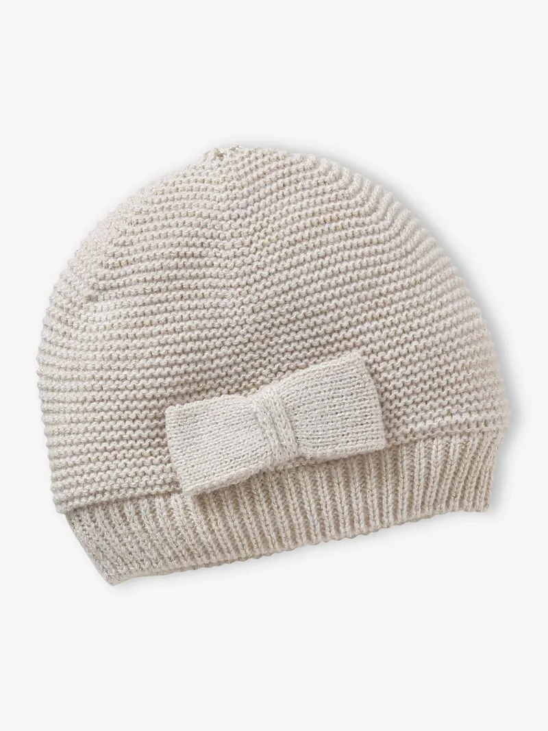 Vertbaudet Mädchen Baby-Set, Beige/schleifen, – Produktbild 2 von 4