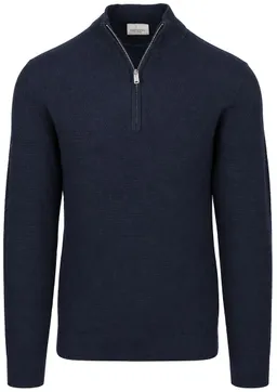 Profuomo Profuomo Half Zip Pullover Dunkelblau mit Struktur - Größe XXL – Produktbild 1 von 1