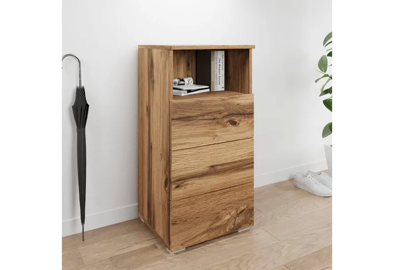 OTTO home Mehrzweckschrank Paris mit 3 Schubkästen (Breite 40 cm), Braun, – Produktbild 1 von 5