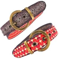 Seegarn Seegarn - Gürtel / Wendegürtel 'SeeFeuer' 3cm, Antik messing, – Produktbild 2 von 5