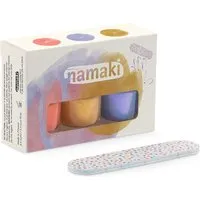 Namaki Kinder Nagellack 3er Set "Sonnenuntergang" mit Nagelfeile Inhalt 3 x 7,5 ml, Gelb, orange, lila, mehrfarbig, – Produktbild 1 von 1