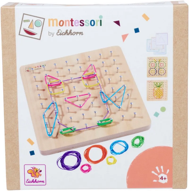 eichhorn eichhorn Lernspielzeug Montessori Geometriebrett, Bunt, – Produktbild 3 von 5