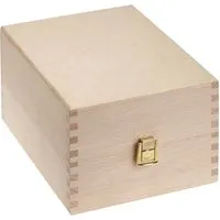 Karteikartenbox aus Holz mit Trennstegen und Deckel, DIN A6 – Produktbild 1 von 1