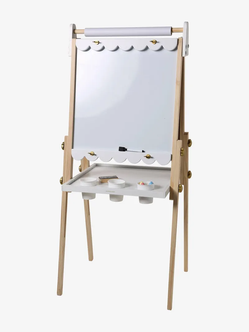 Vertbaudet 3-in-1 Tafel mit Mal-Zubehör Holz FSC®, Weiß, – Produktbild 3 von 3
