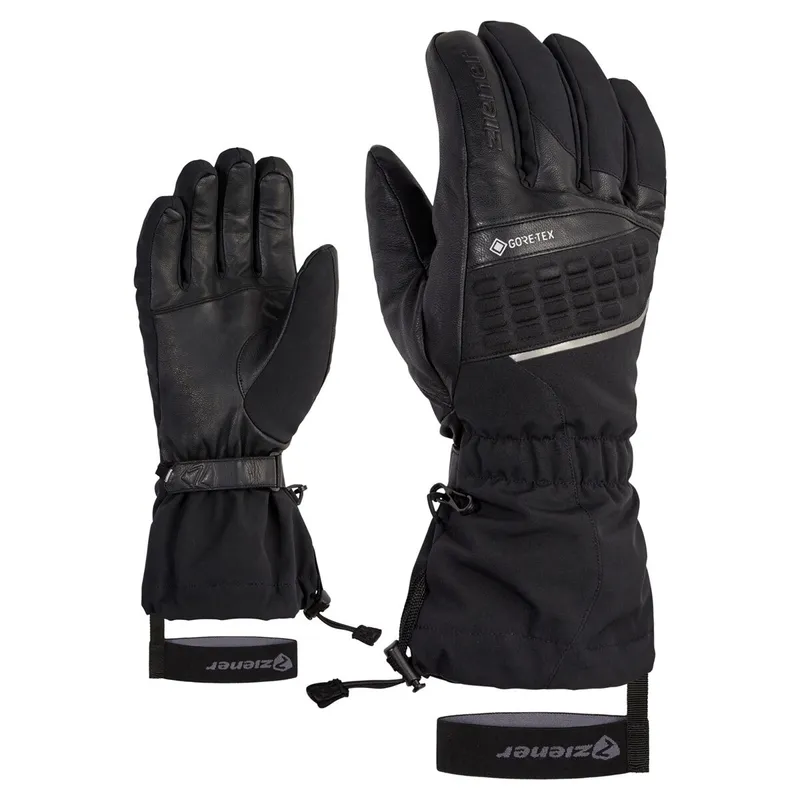 Ziener Ziener Skihandschuhe GATIS-Z AQUASHIELD® wasserdicht, winddicht, atmungsaktiv, warmes Fleece-Futter, Schwarz, – Produktbild 1 von 4