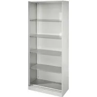 Regal "CONTACT", Höhe 198 cm  (BxT) 80 x 43,5 , silber – Produktbild 1 von 1
