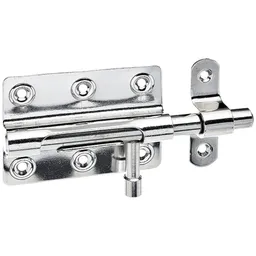 Alberts ALBERTS Bolzenriegel, mit befestigter Schlaufe, Edelstahl, Platte LxB 80x59 mm, Ges.-L122mm – Produktbild 1 von 1