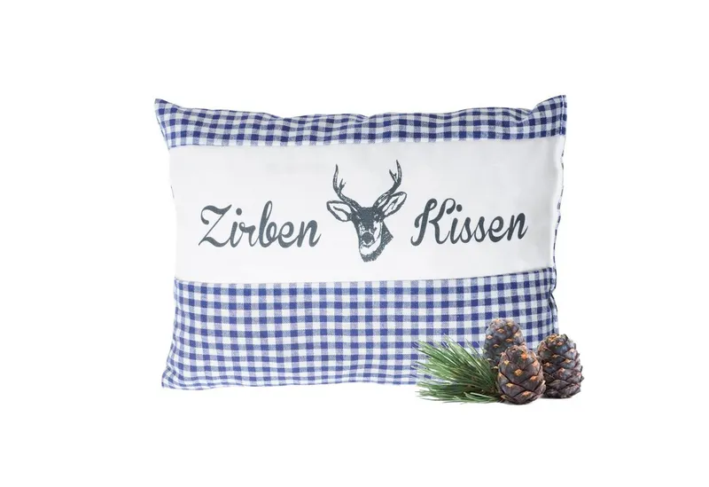 Dr. Berger Zirbenkissen Zirbenkissen Vichy Blau 26 x 19 cm, Blau, – Produktbild 2 von 5