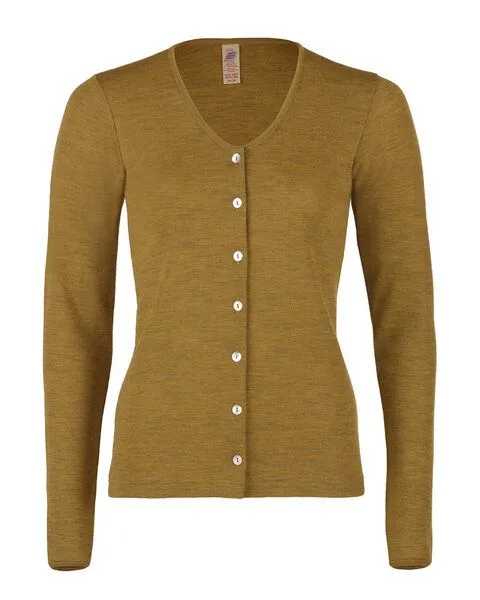 Engel Engel Damen Cardigan Strickjacke kbT-Schurwolle, Safran-melange, – Produktbild 1 von 1