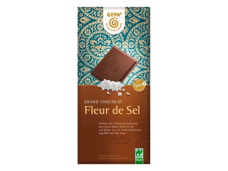 gepa Vollmilchschokolade mit Fleur de Sel – Produktbild 1 von 2