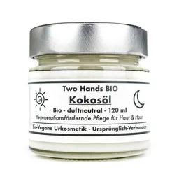 Two Hands BIO Two Hands BIO Kokosöl - Bio - Vegan - Duftneutral - 120 ml – Produktbild 1 von 1