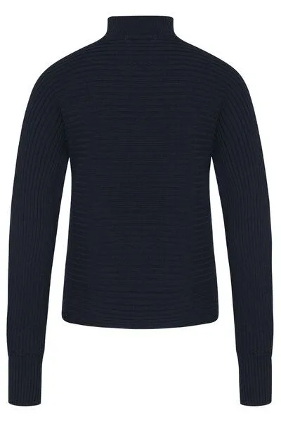 Wunderwerk Wunderwerk Damen Pullover aus Bio-Baumwolle "Turtleknit small crossrib", Blau (old navy), – Produktbild 2 von 4