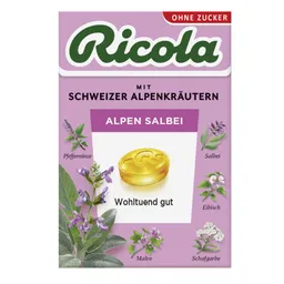 MARVECS GmbH - Marketing-Vertrieb-Consulting-Service MARVECS GmbH - Marketing-Vertrieb-Consulting-Service Ricola Alpen Salbei Schweizer Kräuterbonbon zuckerfrei 50 g Bonbons – Produktbild 1 von 1
