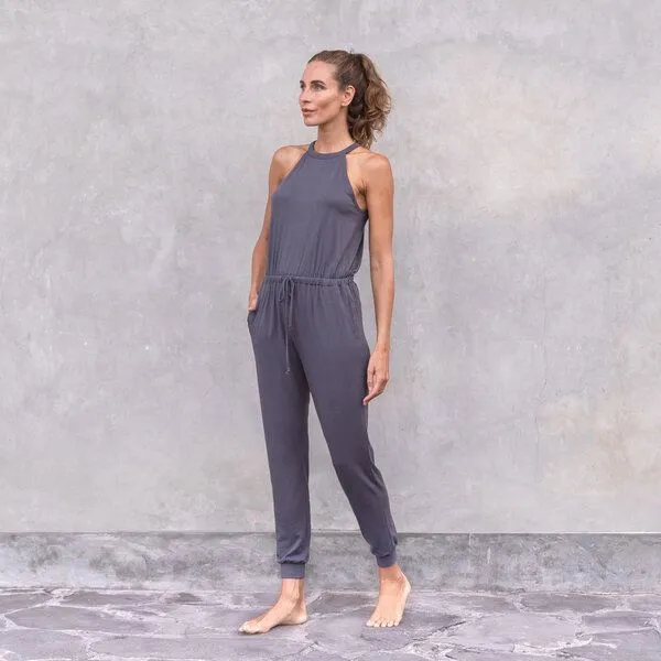 Jaya Jaya PARIS - Jumpsuit aus Bambus/Biobaumwollmix, Charcoal/grau, – Produktbild 2 von 3