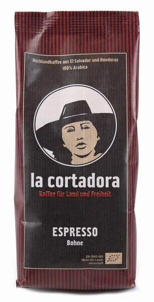 El Puente El Puente La Cortadora - Bio-Espressobohnen 200 g | Fair Trade | Bio-zertifiziert | Vegan | Glutenfrei, Mehrfarbig, – Produktbild 1 von 1