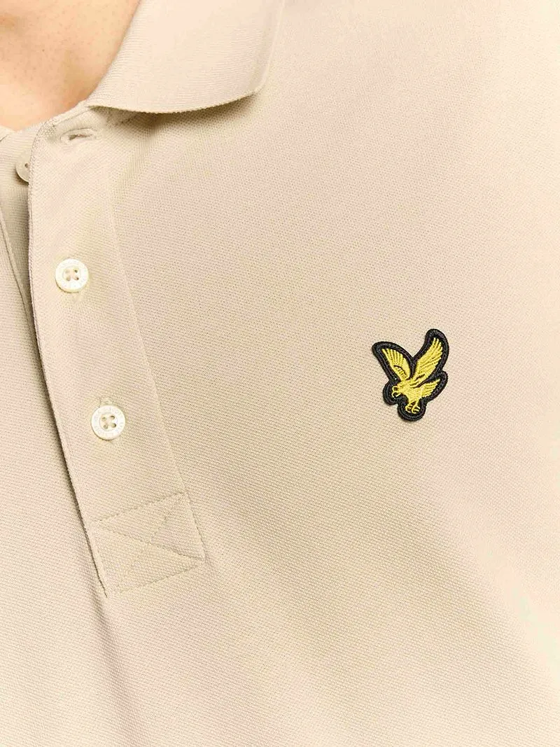 Lyle and Scott Lyle & Scott Polo Plain Grey Taupe - Größe XL, Beige, – Produktbild 4 von 5