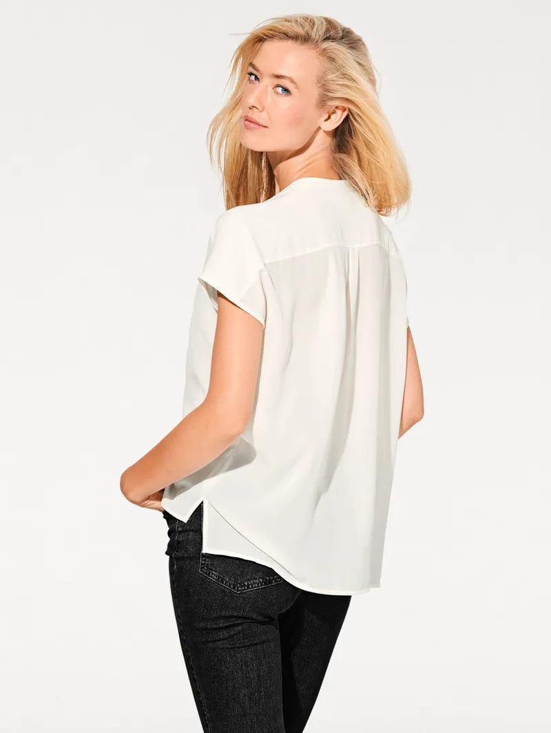 heine Kurzarm-Bluse ecru, Ecru, – Produktbild 2 von 2